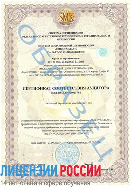 Образец сертификата соответствия аудитора №ST.RU.EXP.00006174-1 Солнечногорск Сертификат ISO 22000